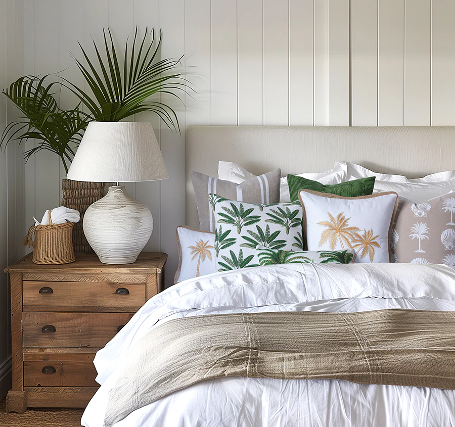 Royal Mirage Palms 50x50cm Filled Cushion White - Image 4