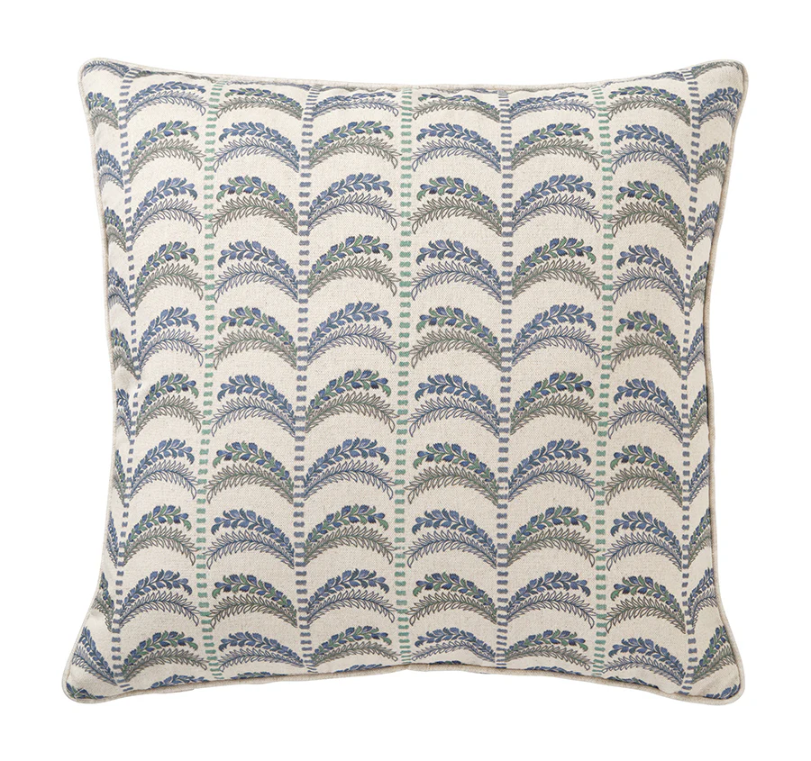 Royale Azul Palm 50x50cm Filled Cushion Blue