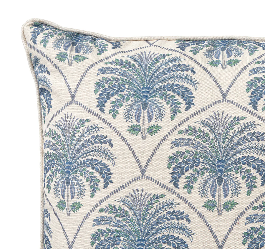 Saffron Azul Palm 50x50cm Filled Cushion Blue - Image 2