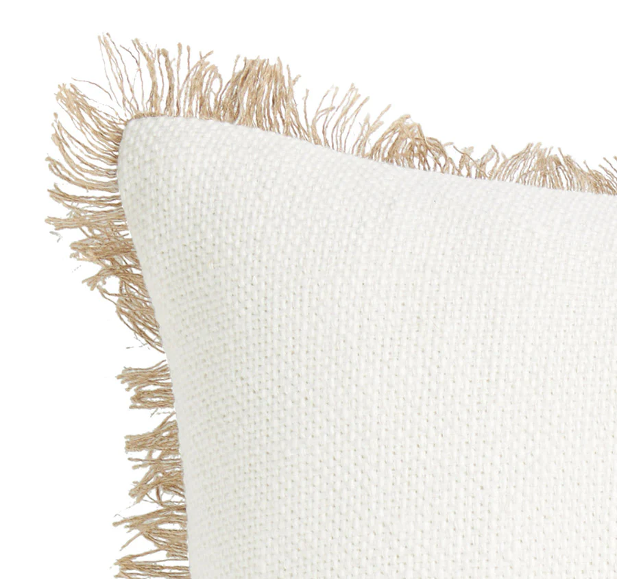 Saint Tropez Linen 50x50cm Filled Cushion White - Image 2