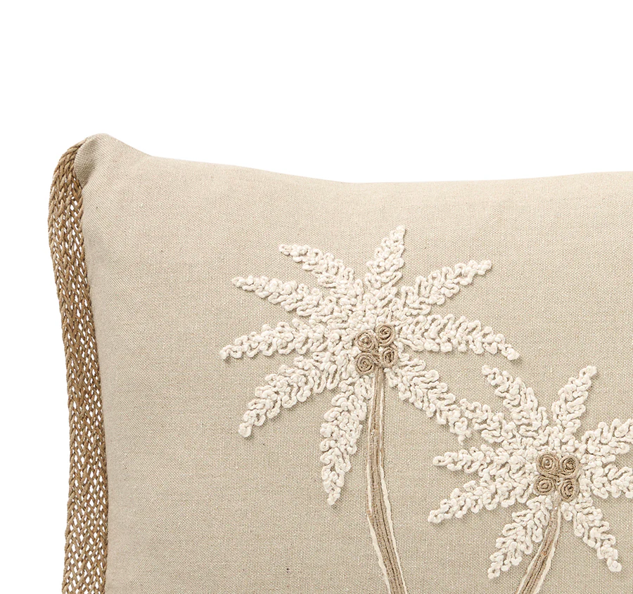 St Barths Palms 30x50cm Filled Cushion Sand - Image 2
