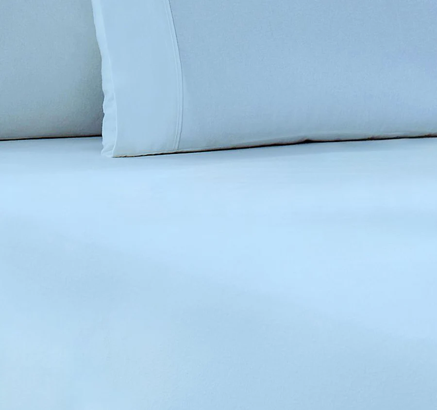 Egyptian Cotton Flannelette Mega Fitted Sheet Combo Range Sky - Image 2