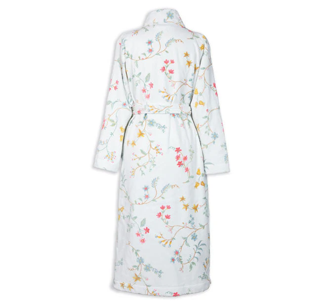 Les Fleur Cotton Velour Bathrobe Range White - Image 3