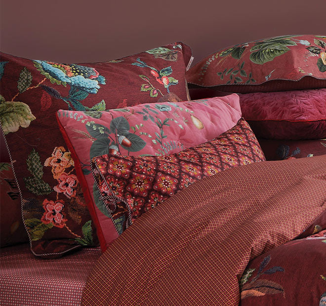 Poppy Stitch Quilt Cover Set Range Red - Image 4