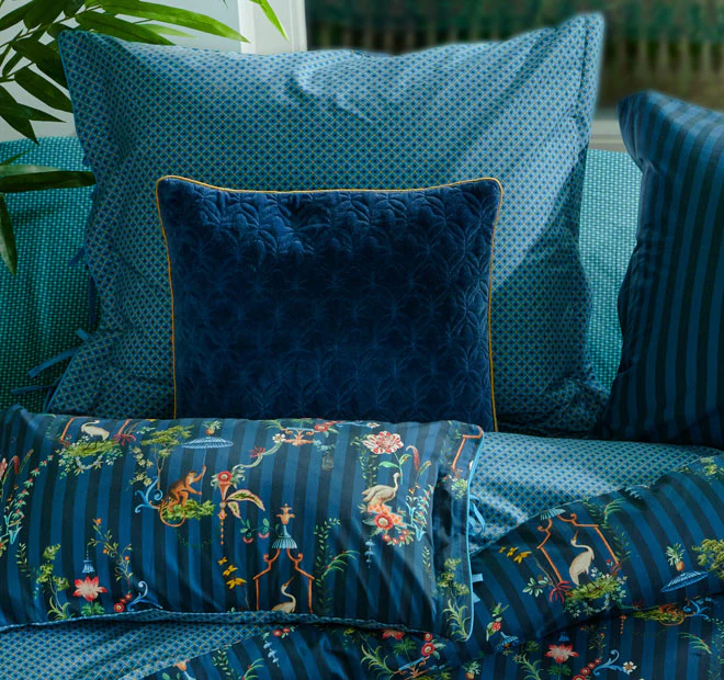 Singerie Quilt Cover Set Range Dark Blue - Image 3