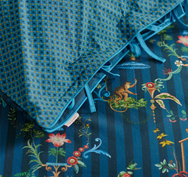 Singerie Quilt Cover Set Range Dark Blue - Image 4