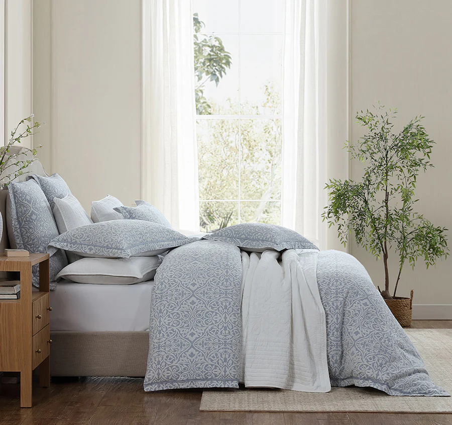 Althea Quilt Cover Set Range Denim - Image 6