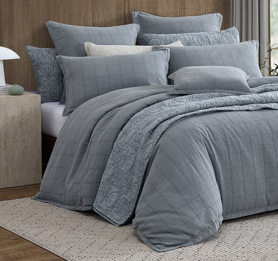 Artemis Quilt Cover Set Range Denim - Image 5