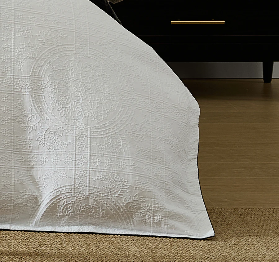 Catalina Quilt Cover Set Range White - Image 3