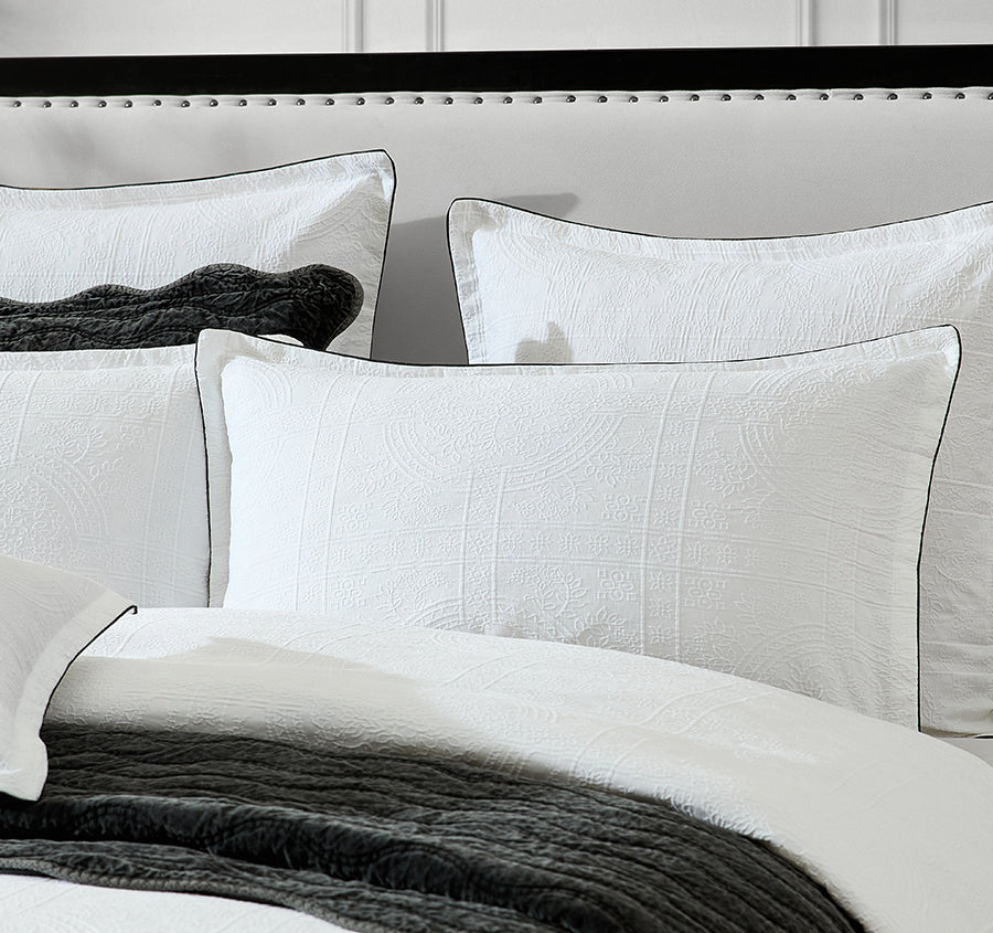 Catalina Quilt Cover Set Range White - Image 4