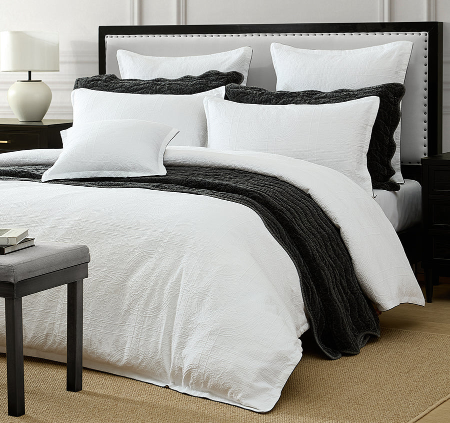 Catalina Quilt Cover Set Range White - Image 5