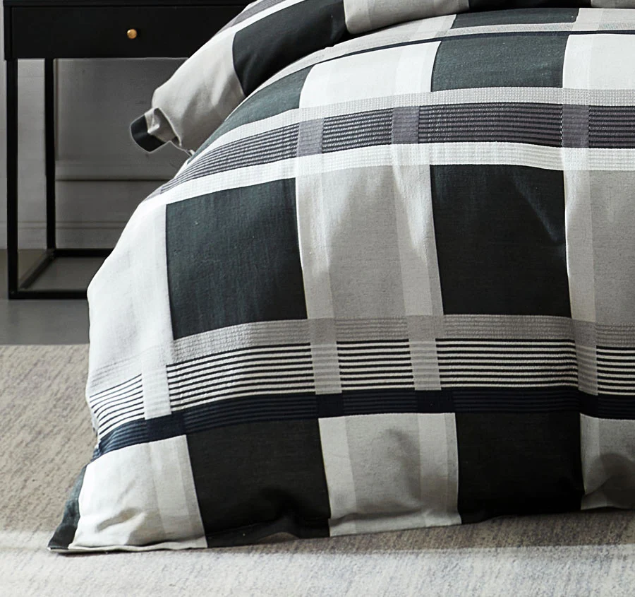 Conrad Quilt Cover Set Range Silver - Image 3