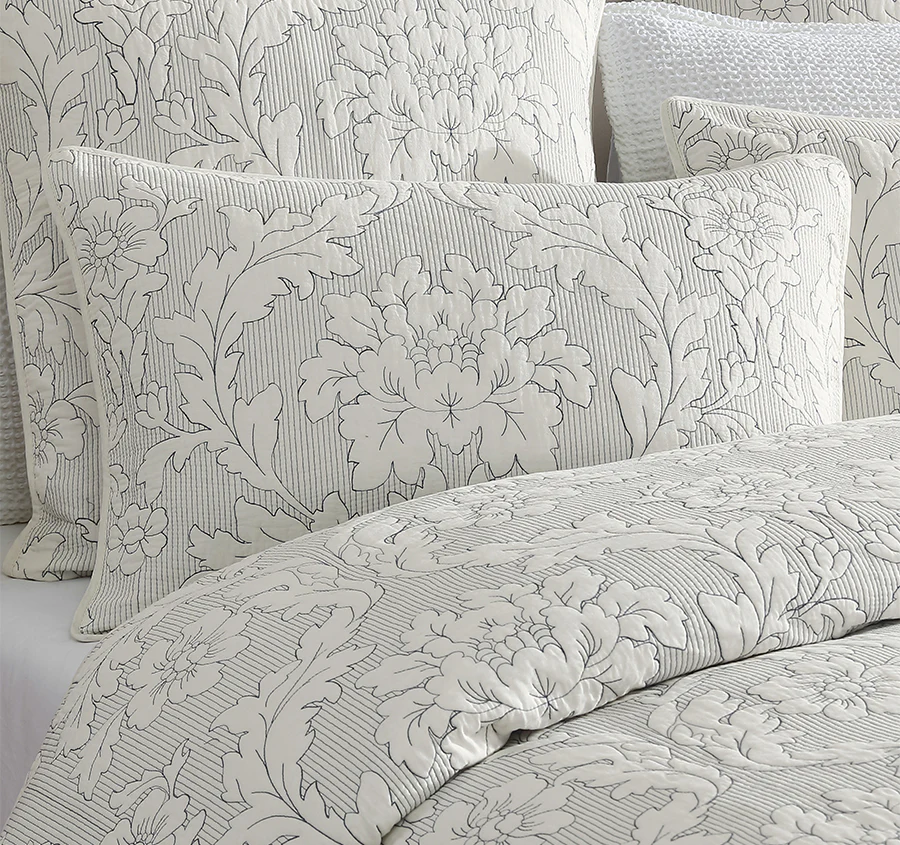 Fleur Quilt Cover Set Range Ink - Image 4