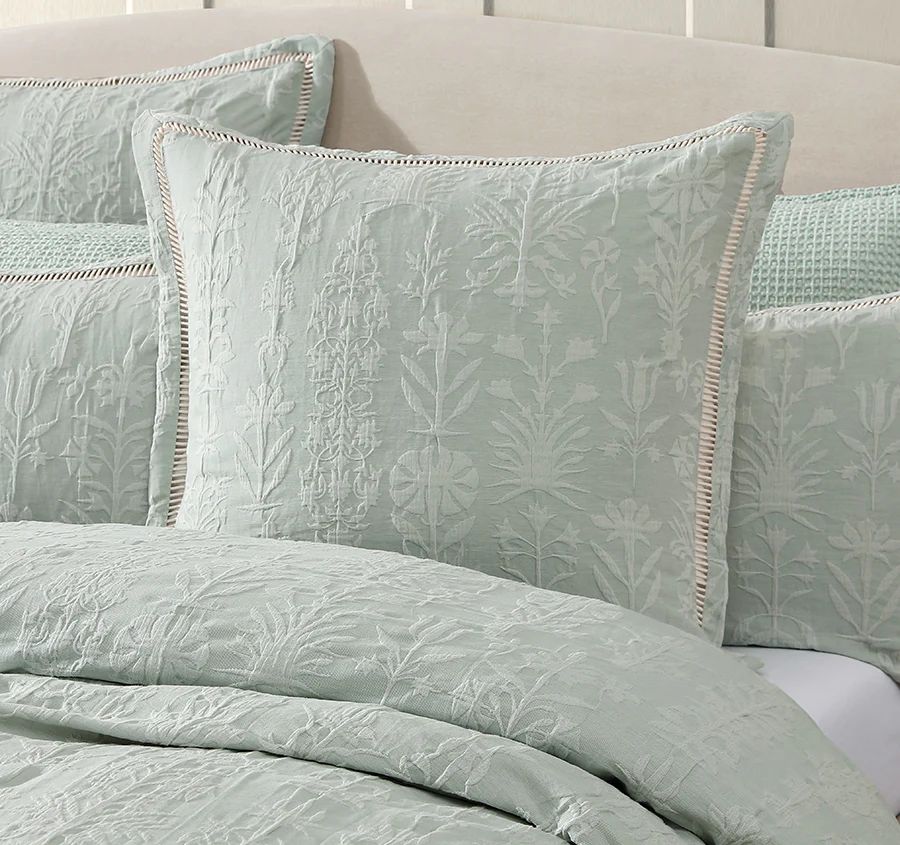 Florence European Pillowcase Sage - Image 3