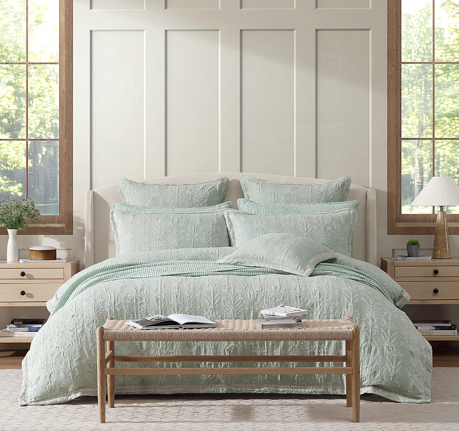 Florence Quilt Cover Set Range Sage