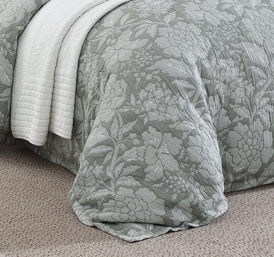 Julieta Quilt Cover Set Range Thyme - Image 3