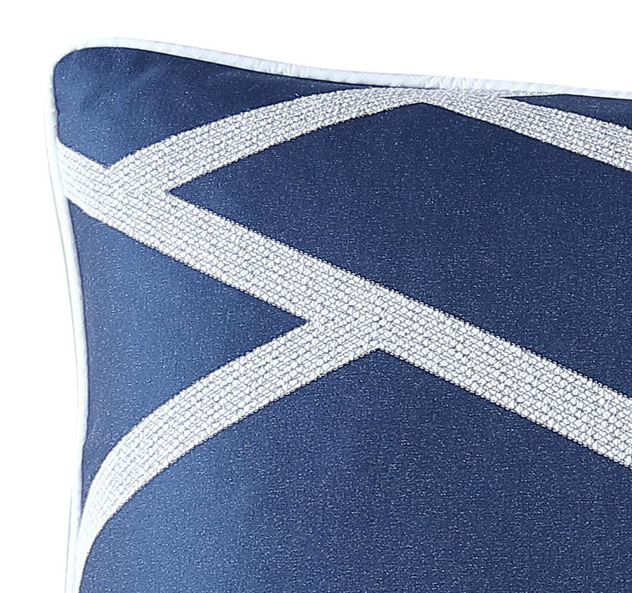 Kennedy 30x50cm Filled Cushion Navy - Image 2