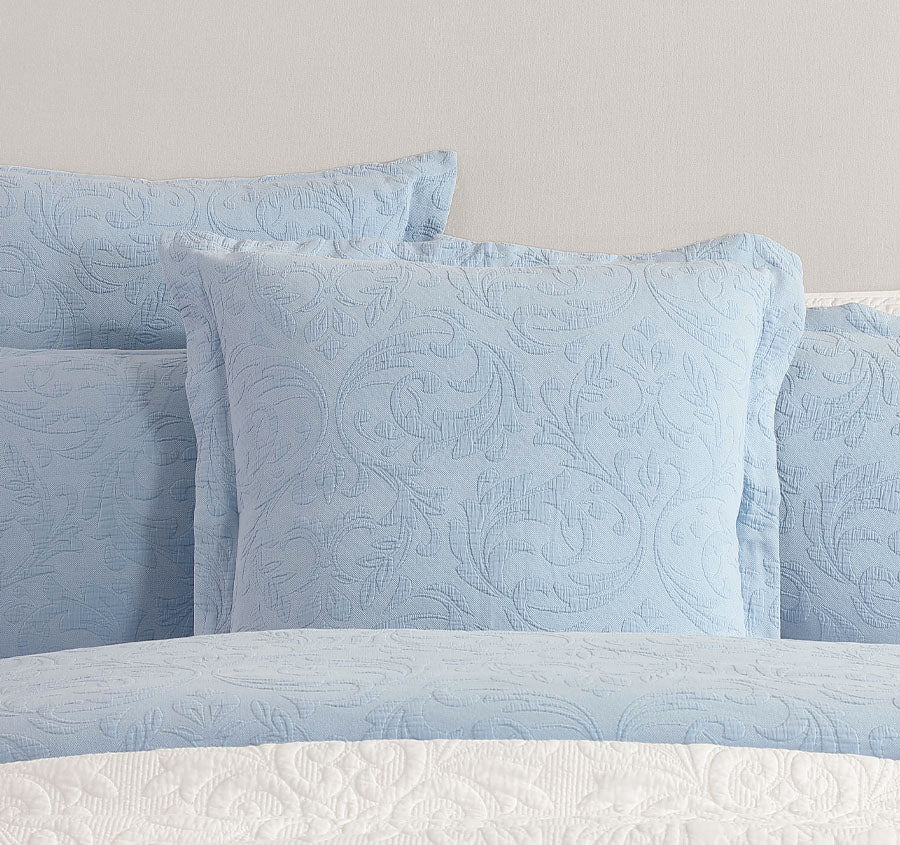 Marbella European Pillowcase Blue - Image 3