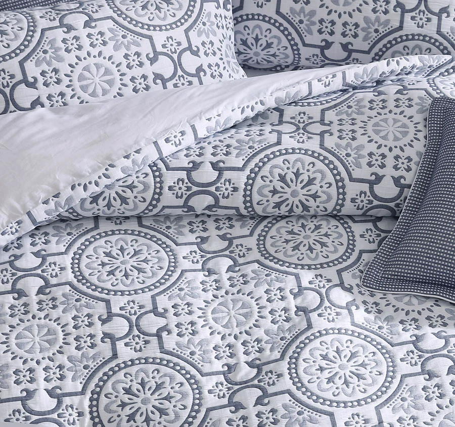 Mayfair Quilt Cover Set Range Navy - Image 2