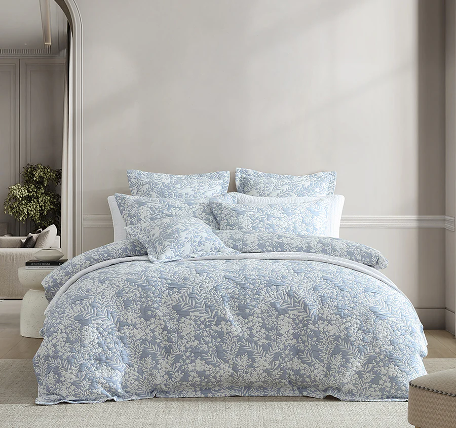 Quinn Quilt Cover Set Range Denim - Image 6