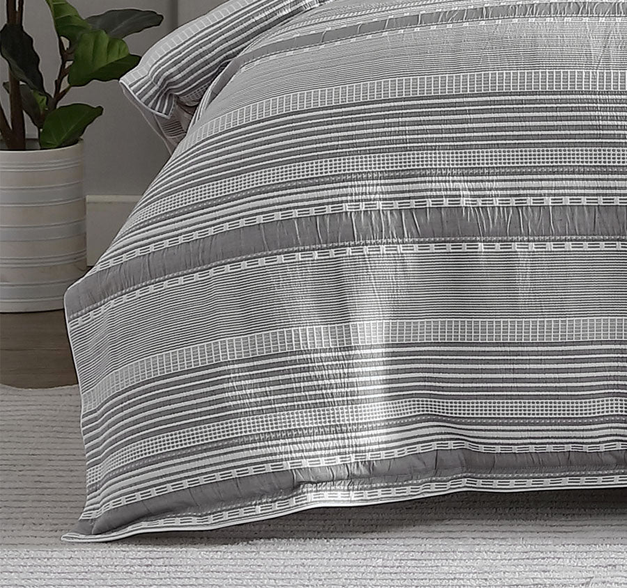 Sinclair Quilt Cover Set Range Silver - Image 3