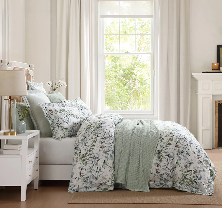 Starlet Quilt Cover Set Range Sage