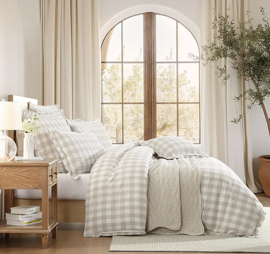 Waverley Quilt Cover Set Range Stone