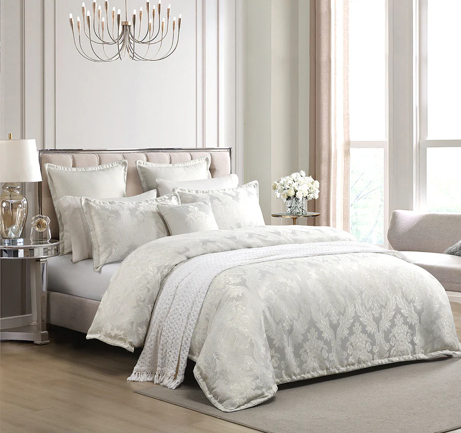 Amalia Quilt Cover Set Range Ivory