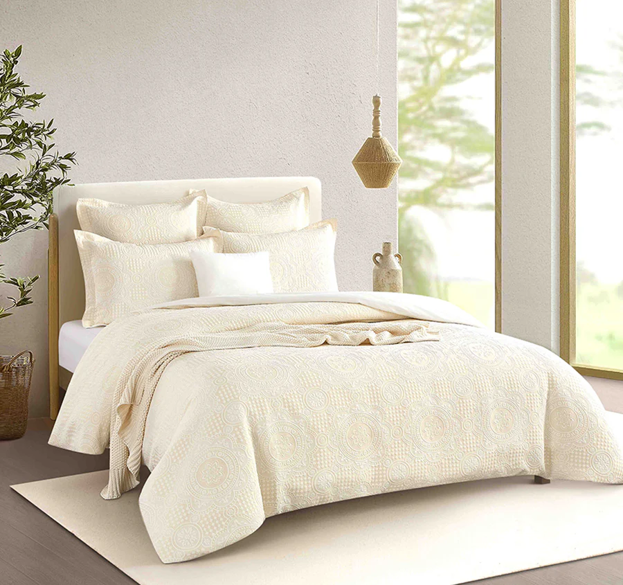 Dakota Quilt Cover Set Range Beige - Image 6