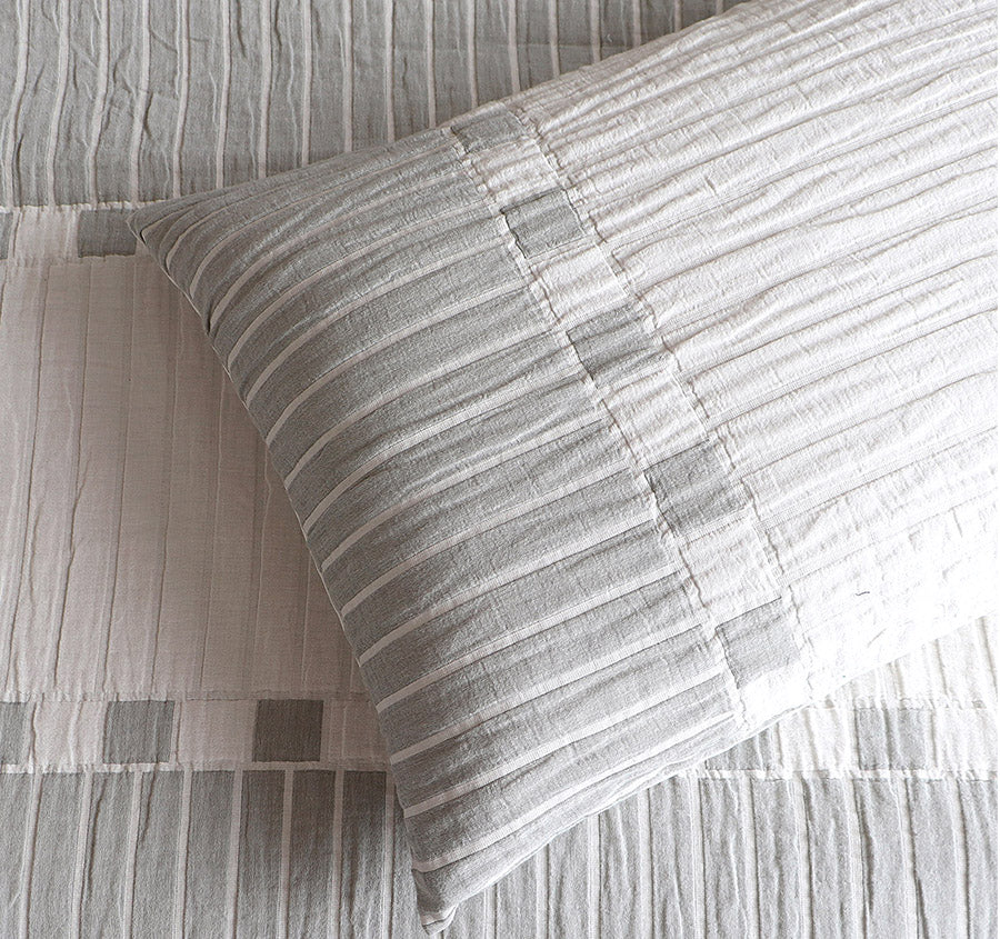 Brooks Quilt Cover Set Range White and Sage - Image 4