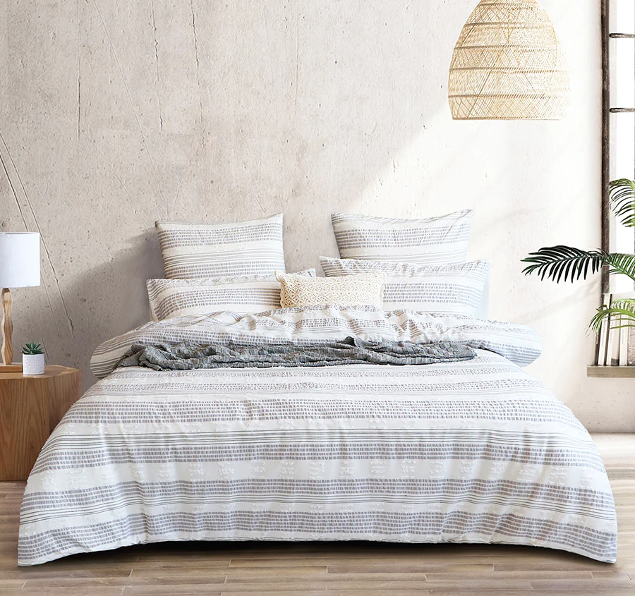 Lenone Quilt Cover Set Range Charcoal