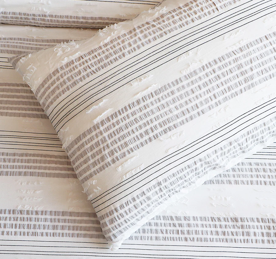 Lenone Quilt Cover Set Range Charcoal - Image 4