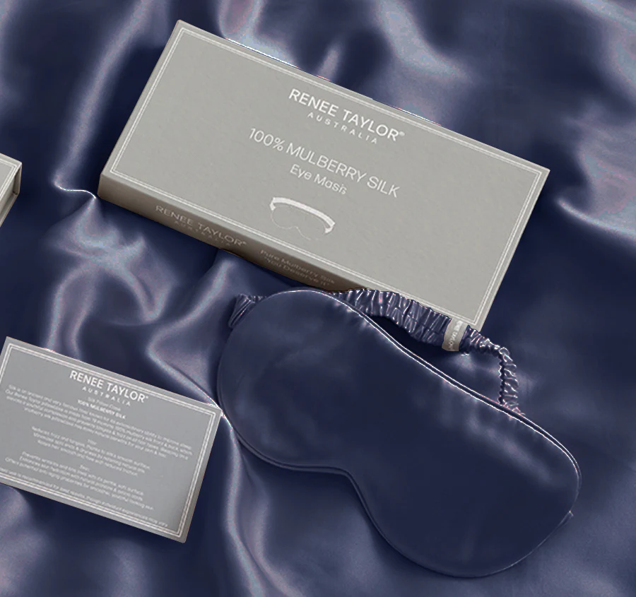 Mulberry Silk Eye Mask Navy