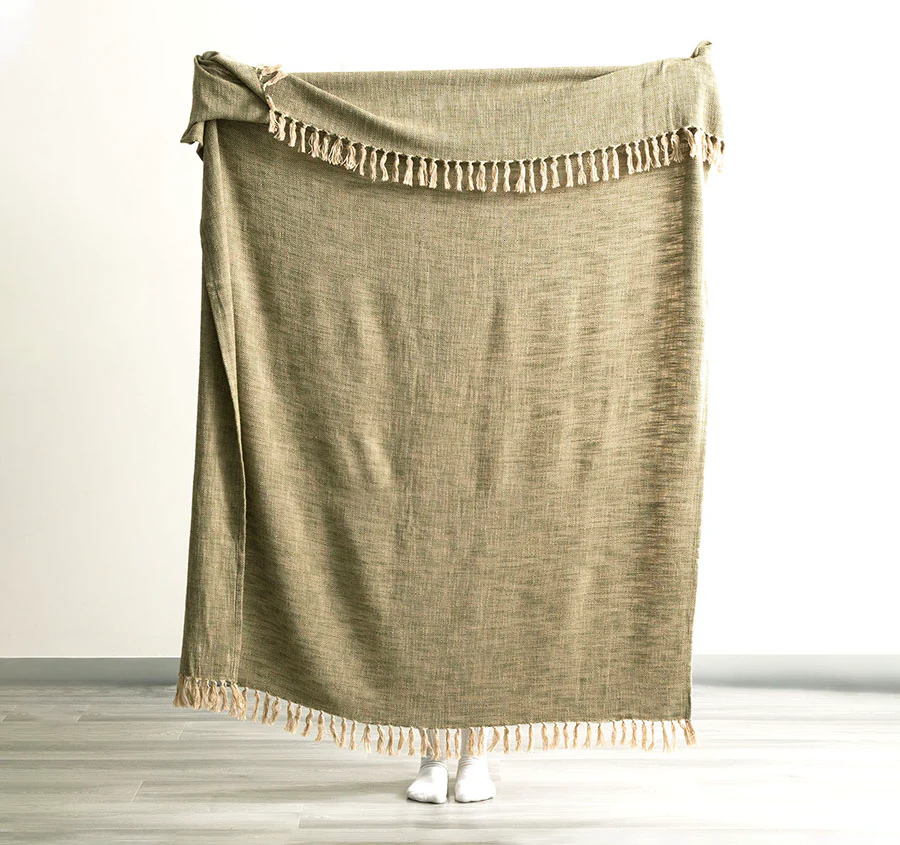 Surrey 130x170cm Throw Rug Olive