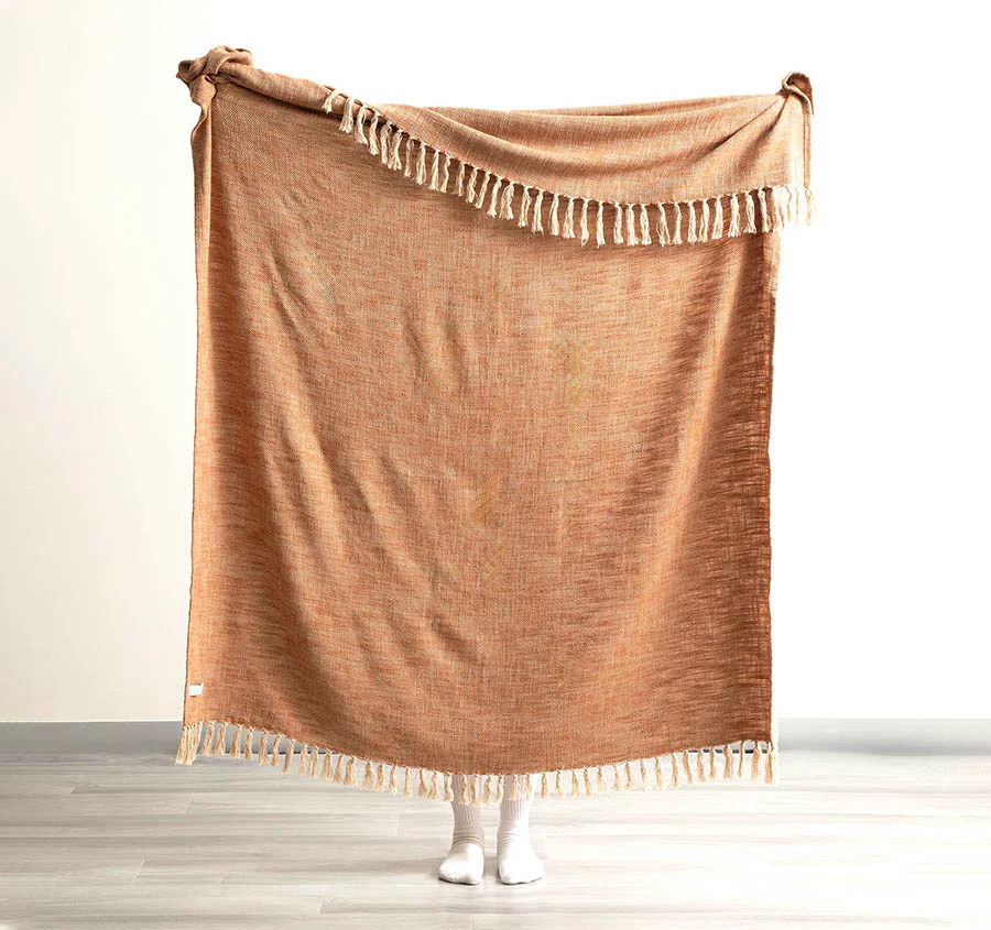 Surrey 130x170cm Throw Rug Tobacco