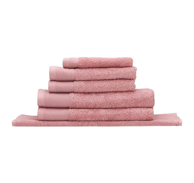 Vida Organic 630GSM Cotton Bath Towel Range Pink - Image 3