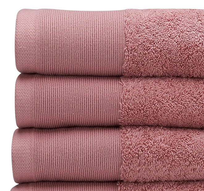 Vida Organic 630GSM Cotton Bath Towel Range Pink - Image 4