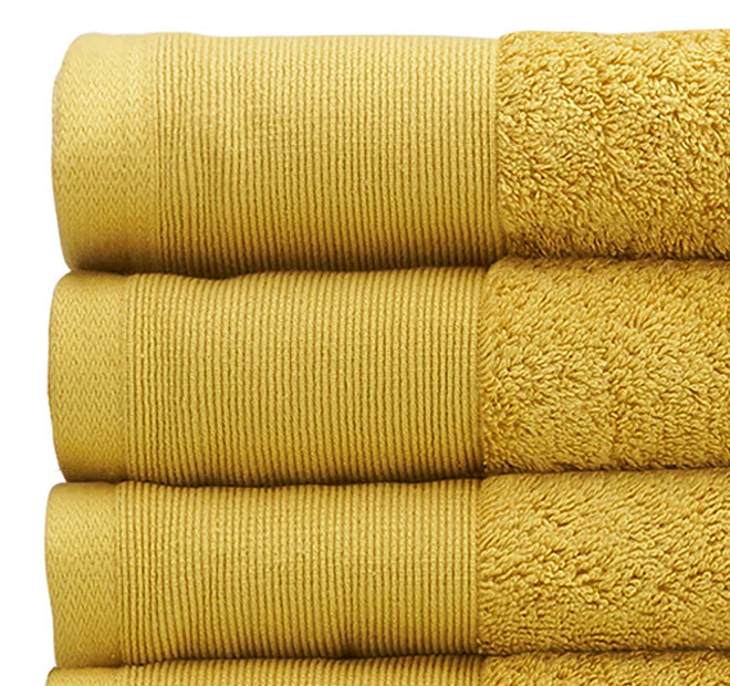 Vida Organic 630GSM Cotton Bath Towel Range Saffron - Image 3