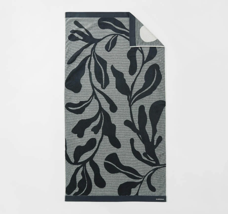 Cowrie Bay 95x175cm Beach Towel Carbon
