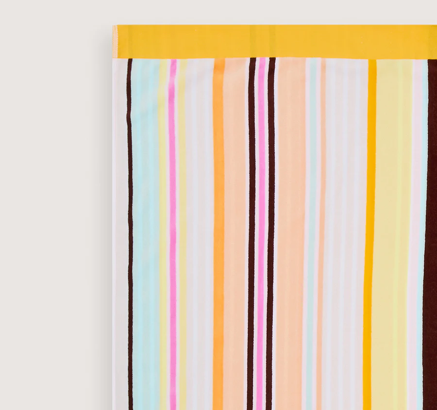 Seeker Stripe 95cm x 175cm Beach Towel Lemoncello - Image 2