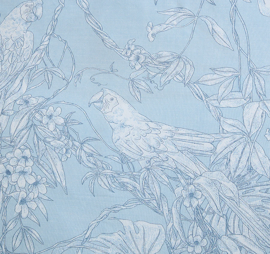 Jungle Toile Quilt Cover Set Range Blue - Image 2