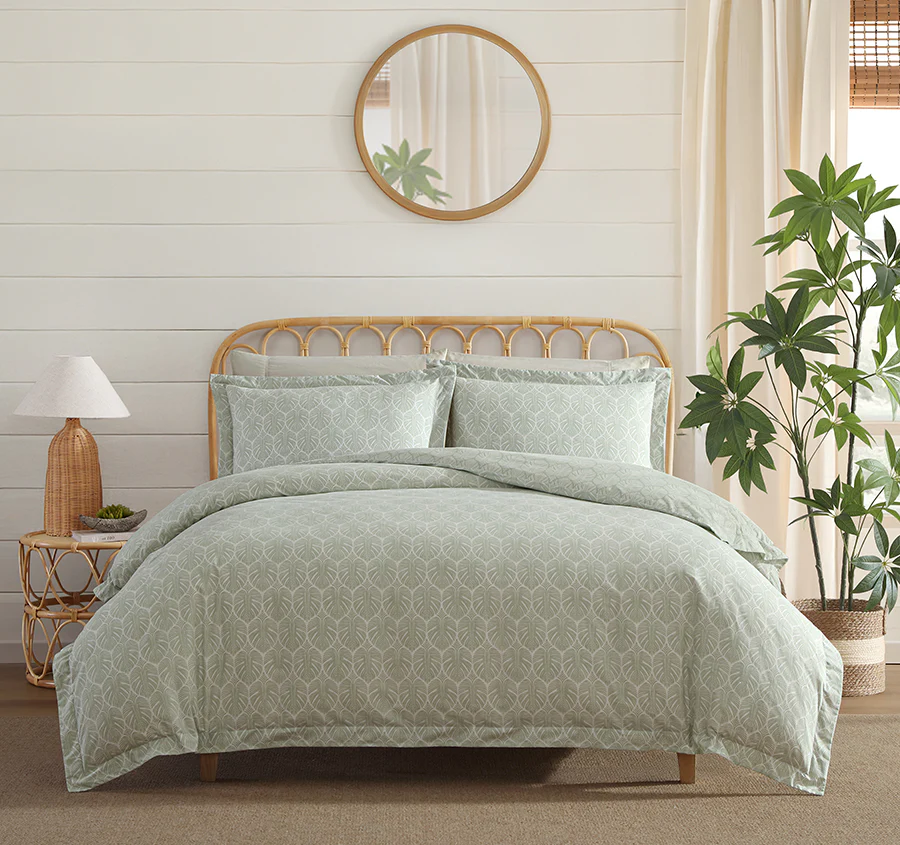 Line Palms Quilt Cover Set Range Green - Image 6