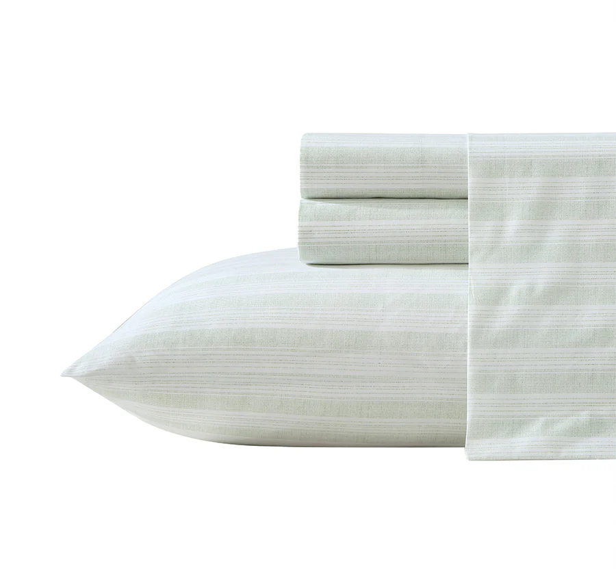 Maldive Stripe Sheet Set Range Green - Image 3