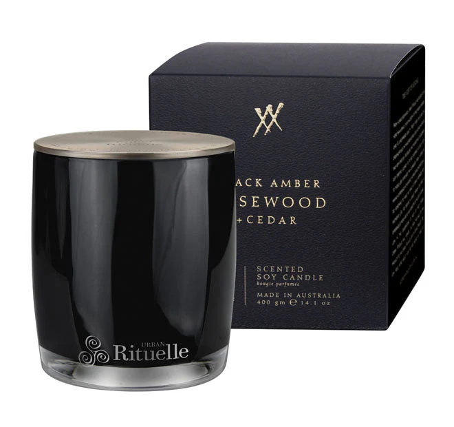 Alchemy 400g Candle Black Amber with Rosewood and Cedar