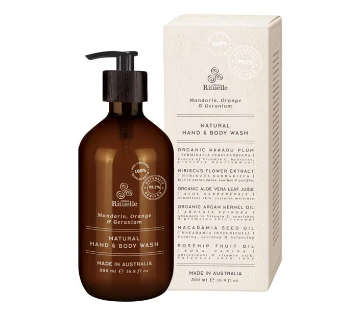 Natural Remedy 500ml Hand and Body Wash Mandarin with Orange and Geranium