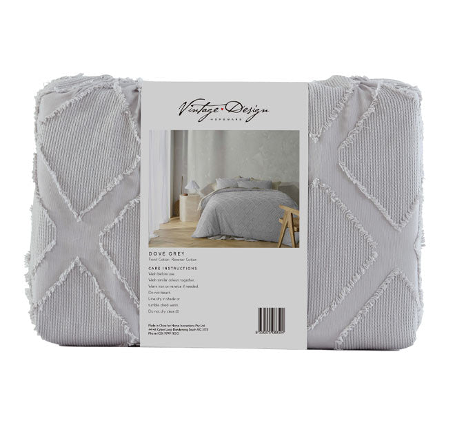 August Quilt Cover Set Range Dove Grey - Image 6
