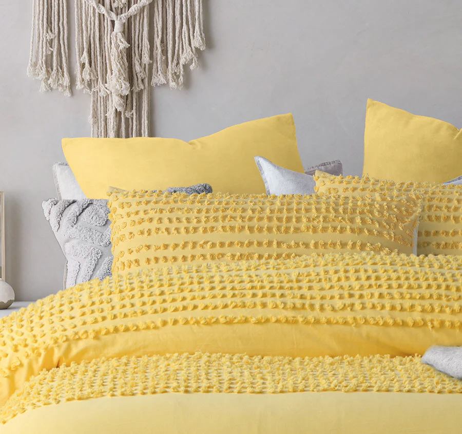 Betty Quilt Cover Set Range Banana Cream - Image 4