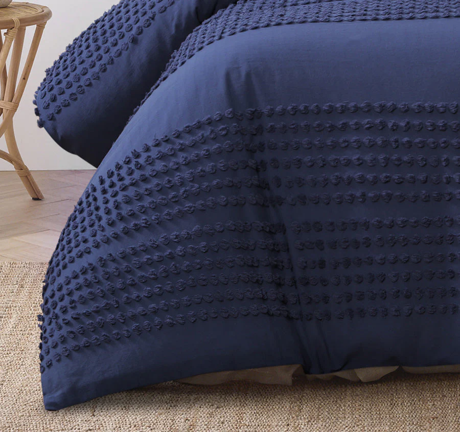 Betty Quilt Cover Set Range Dark Denim - Image 3