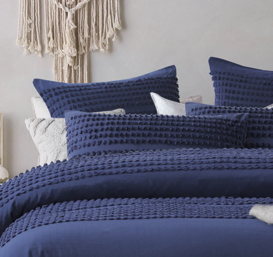 Betty Quilt Cover Set Range Dark Denim - Image 4