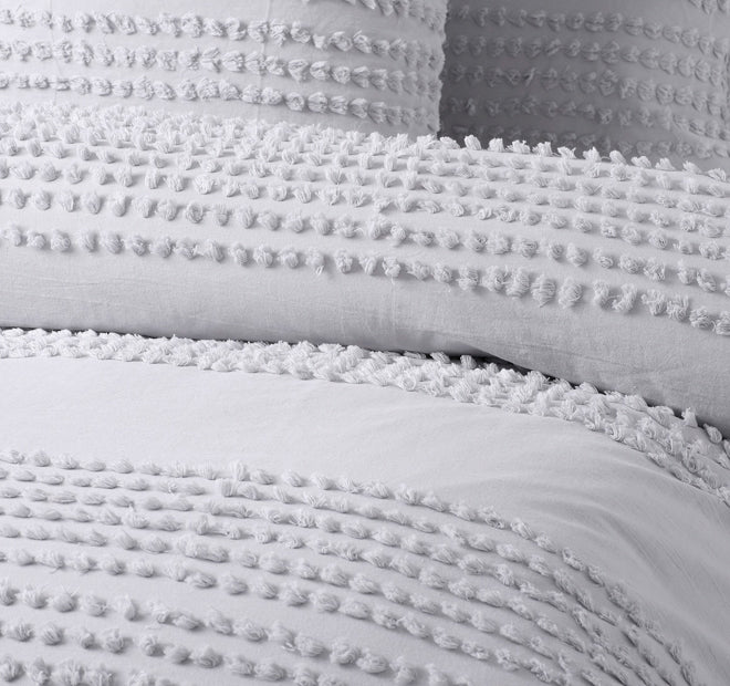 Betty Quilt Cover Set Range Silver - Image 2